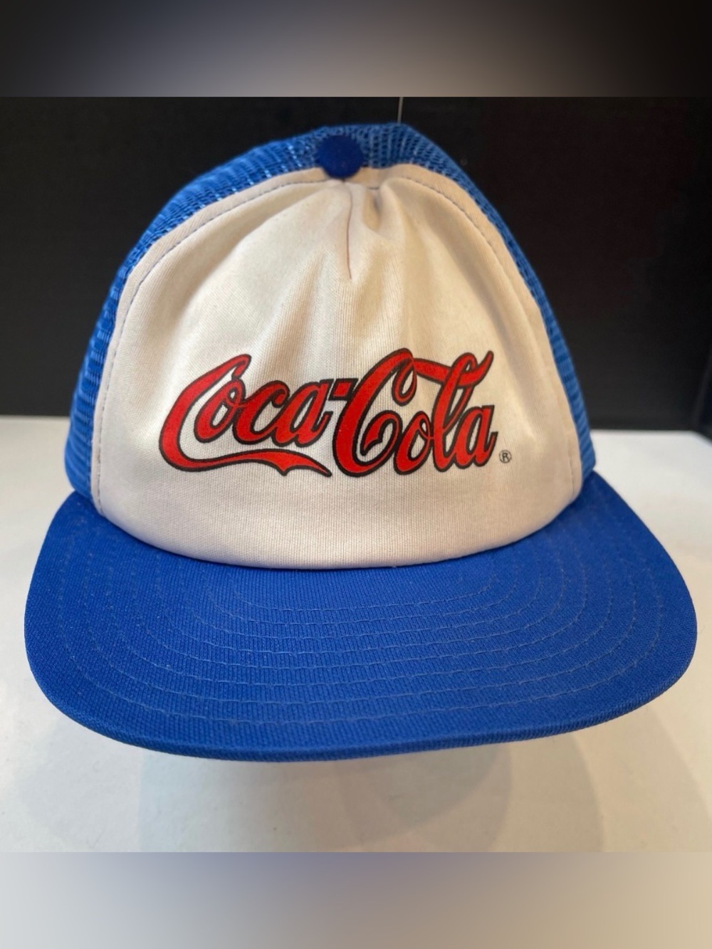 Vintage Coca-Cola blue, red, and white SnapBack mesh trucker cap - coke hat